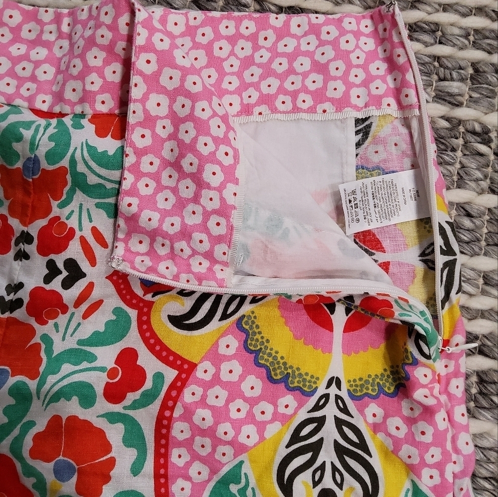 Boden Linen Floral Print Shorts Size 10 - Picture 6 of 12